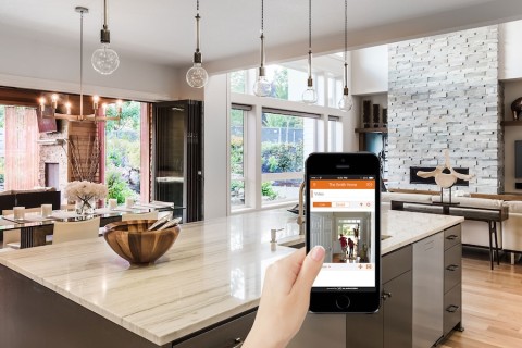 Control your security system from your phone with Alarm.com.